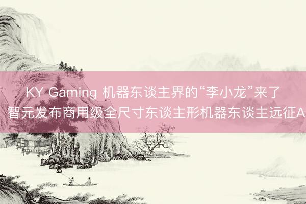 KY Gaming 机器东谈主界的“李小龙”来了？智元发布商用级全尺寸东谈主形机器东谈主远征A3