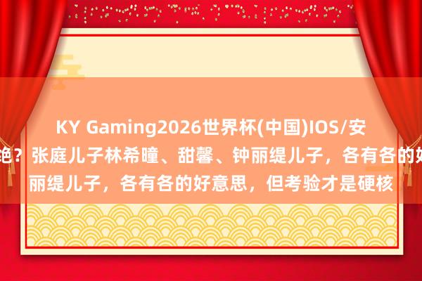 KY Gaming2026世界杯(中国)IOS/安卓官方下载 星二代谁最绝?张庭儿子林希曈、甜馨、钟丽缇儿子,各有各的好意思,但考验才是硬核