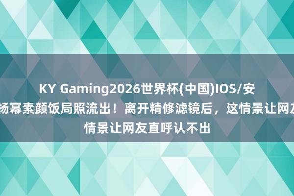 KY Gaming2026世界杯(中国)IOS/安卓官方下载 杨幂素颜饭局照流出！离开精修滤镜后，这情景让网友直呼认不出